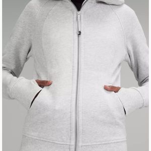 Lululemon Scuba Full Zip Hoodie-NWT-Sz 10-Heathered Core Ultra Light Grey